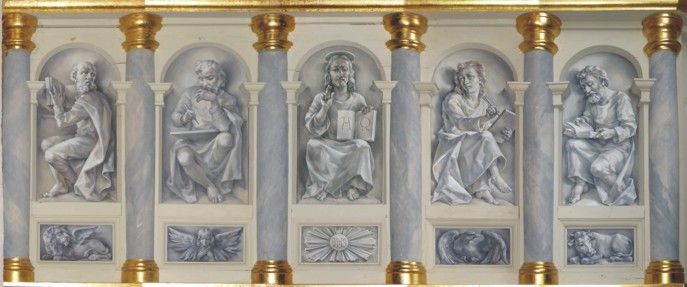  Bilder an der Kanzel in der Schlosskapelle